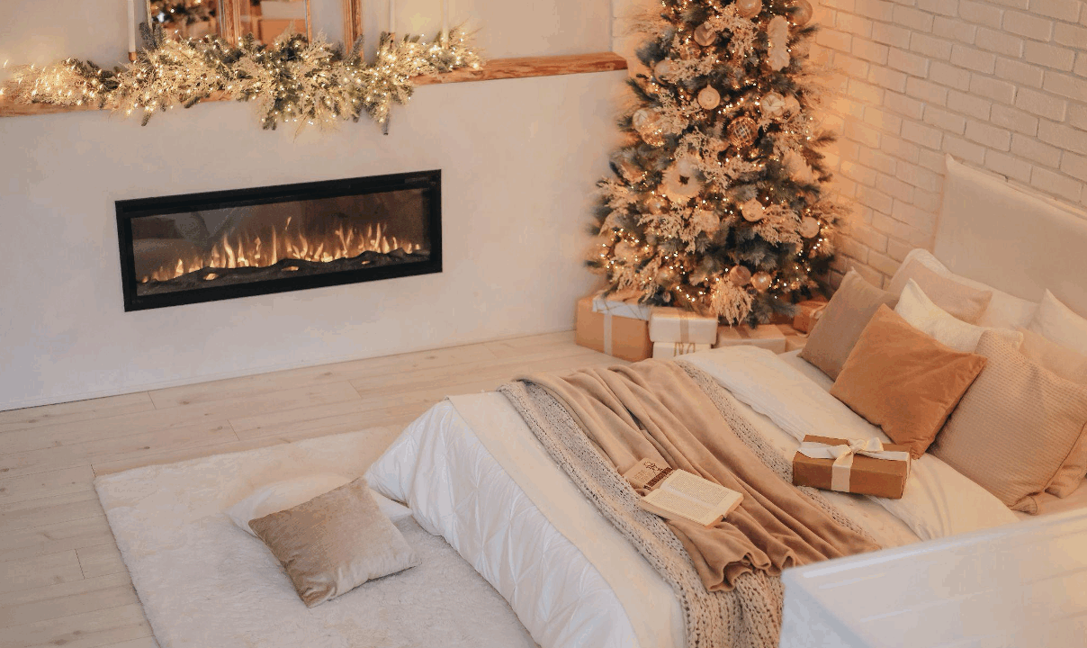 Green Artificial Christmas Trees with a Star Topper