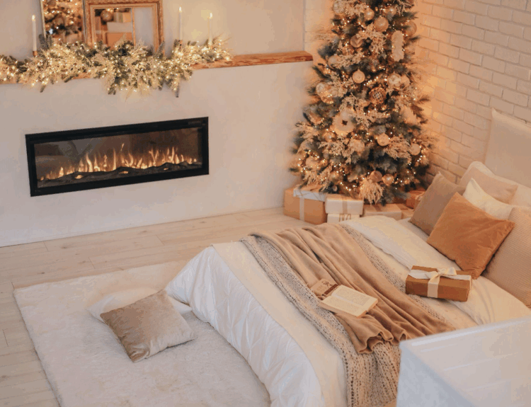 Green Artificial Christmas Trees with a Star Topper